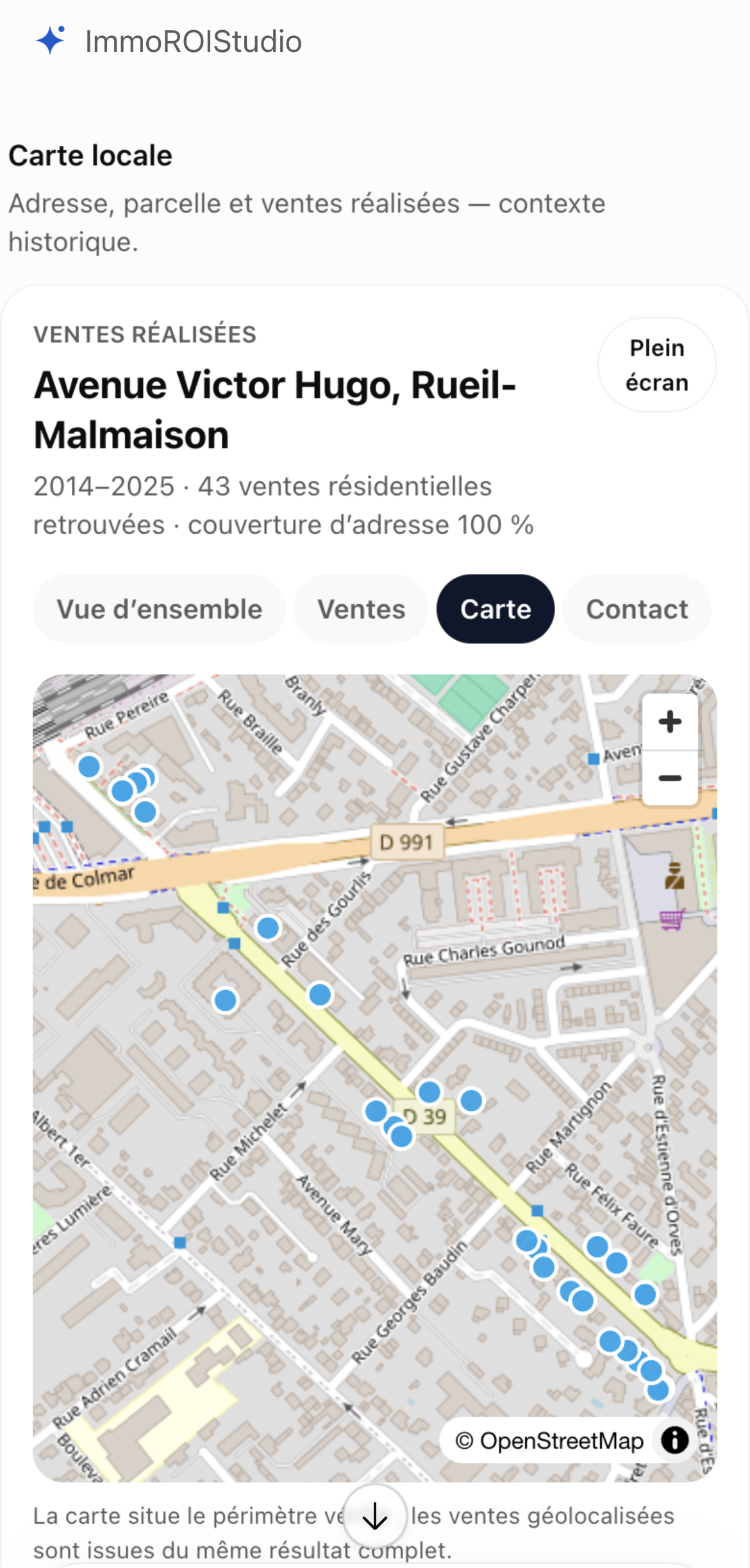 Explorer les ventes passées du quartier dans ChatGPT